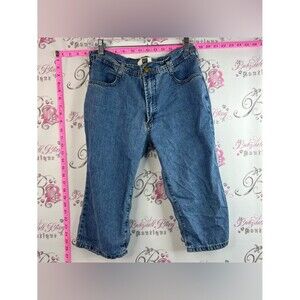 Smart set capri pants denim light blue wash white Set Blue Denim Capris